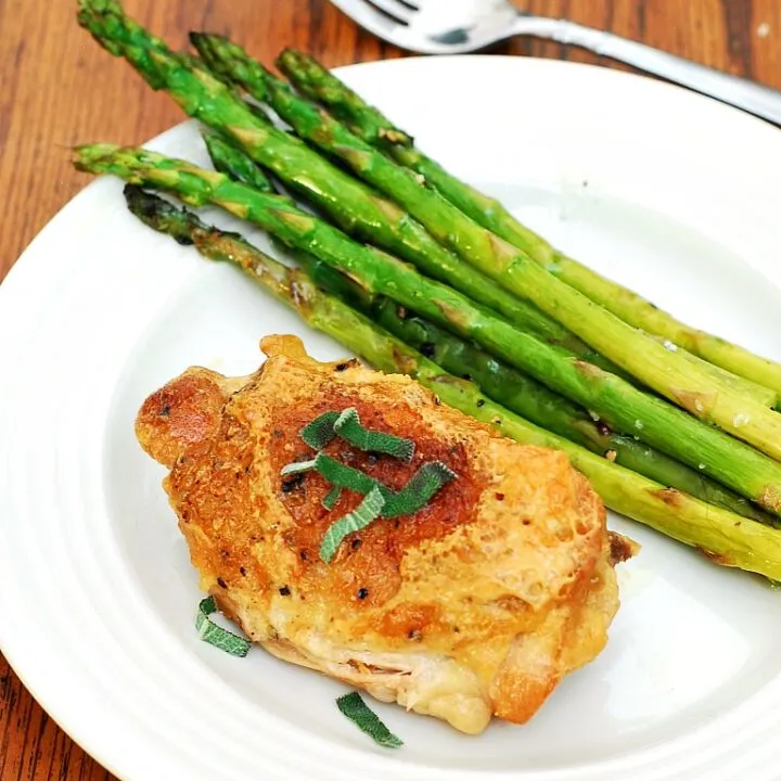 Chicken Thighs Braised in Milk | theredheadbaker.com