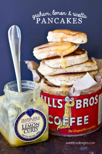 Graham Cracker, Lemon Curd and Ricotta Pancakes by Sweet C's Designs