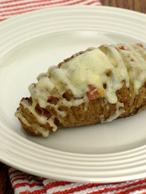 Hasselback Potatoes a la Mancha by The Redhead Baker