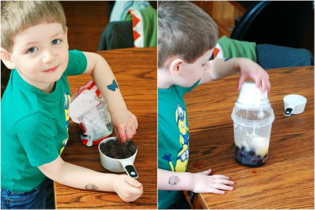 Cherry Apple Smoothie #CookingWithKids #CLBlogger | theredheadbaker.com