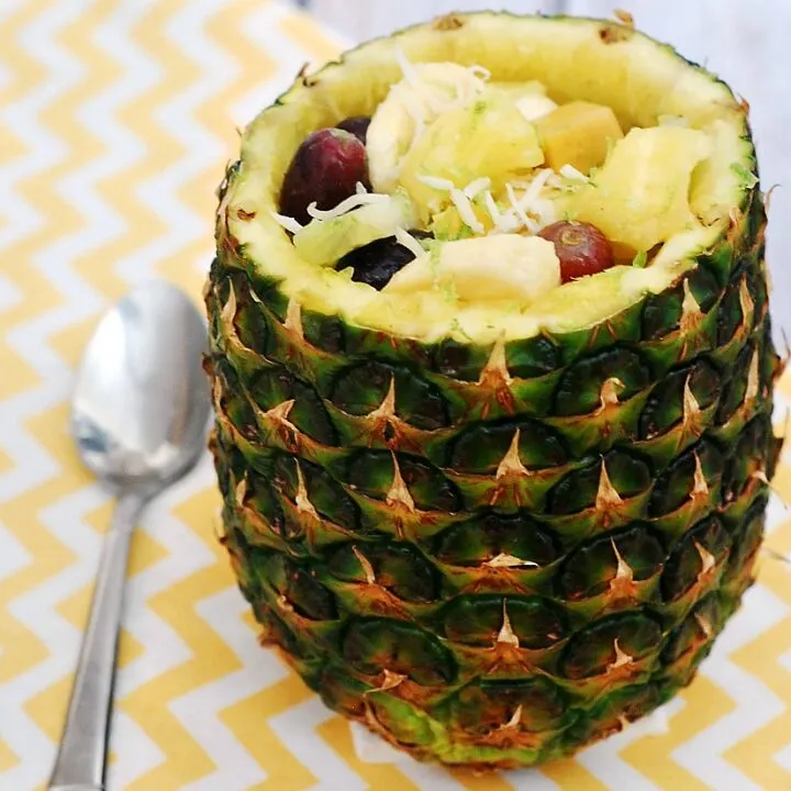 Tropical Fruit Salad #SundaySupper | theredheadbaker.com