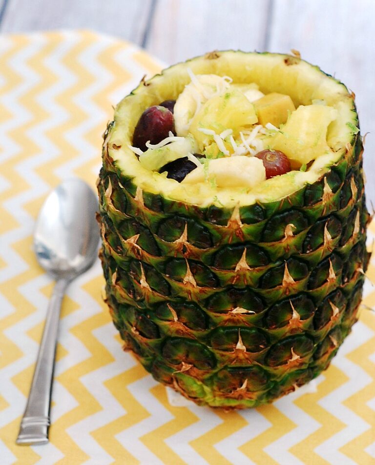 Tropical Fruit Salad #SundaySupper | theredheadbaker.com