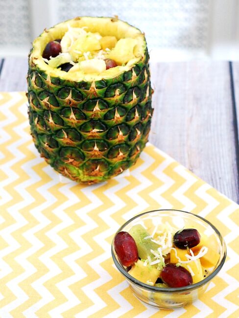 Tropical Fruit Salad #SundaySupper | theredheadbaker.com