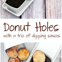 Donut Holes with a Trio of Dipping Sauces #BrunchWeek