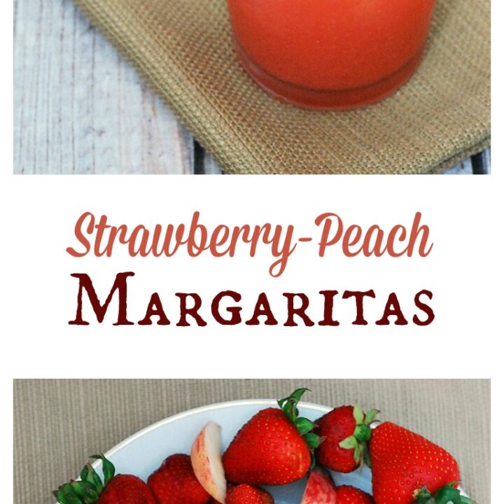 Set aside some fresh seasonal fruit for these strawberry-peach margaritas. They are light and refreshing, perfect for sipping on a warm summer night!