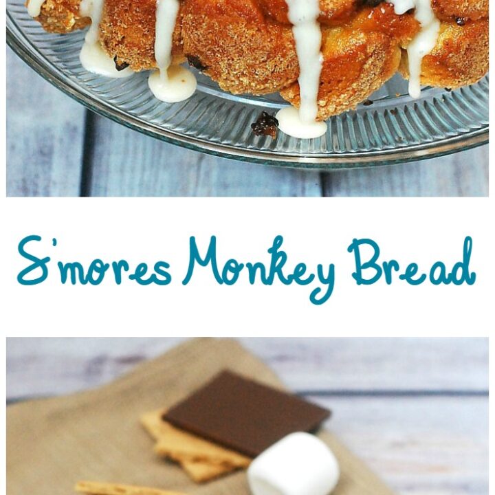 Nothing says summer snack likes s'mores monkey bread! Little balls of sweet bread are coated in graham cracker crumbs and baked with layers of chocolate and marshmallow. #TwelveLoaves theredheadbaker.com