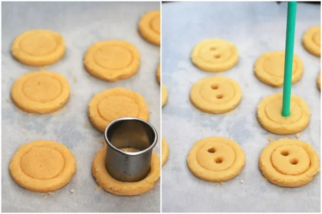 Babies are cute as a button, and so are these adorable little button cookies sandwiched with lemon buttercream! Serve them as a sweet ending to a baby shower. TheRedheadBaker.com