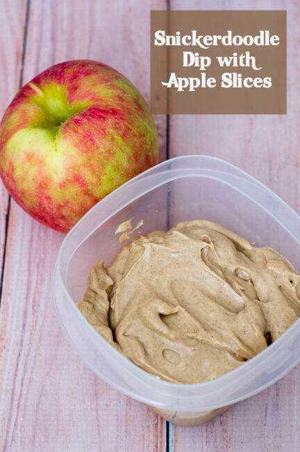 Apple slices with healthy snickerdoodle dip is the perfect snack for your work or school lunch bag. Pack them in leak-proof Rubbermaid containers with Easy-Find Lids for worry-free transportation! #CLBlogger TheRedheadBaker.com