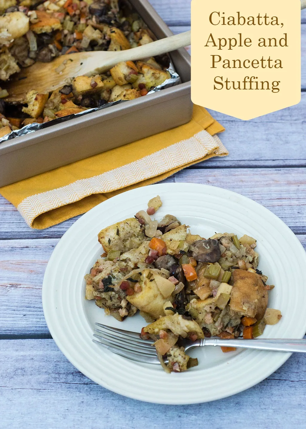 This Thanksgiving stuffing is packed full of flavor, from the #LaBreaBakery bread, to the veggies, to the cinnamon-coated apples. Make it ahead of time, then crisp the top in the oven while your turkey rests. 