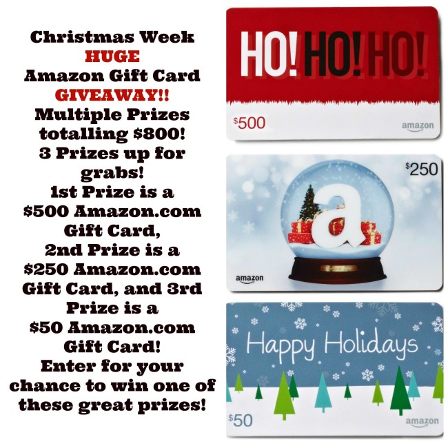 Christmas Week Giveaway Prizes