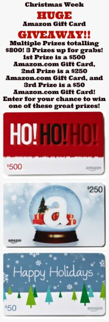 #ChristmasWeek Giveaway Prizes TheRedheadBaker.com