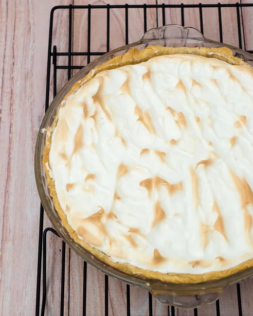 If you like lemon meringue pie, you'll love this holiday cranberry meringue pie, which uses cranberry curd filling instead of lemon, topped with sweetened whipped egg whites.