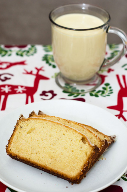 Eggnog pound cake makes a delicious Christmas dessert, or package it up to give as a homemade gift! #ChristmasWeek TheRedheadBaker.com