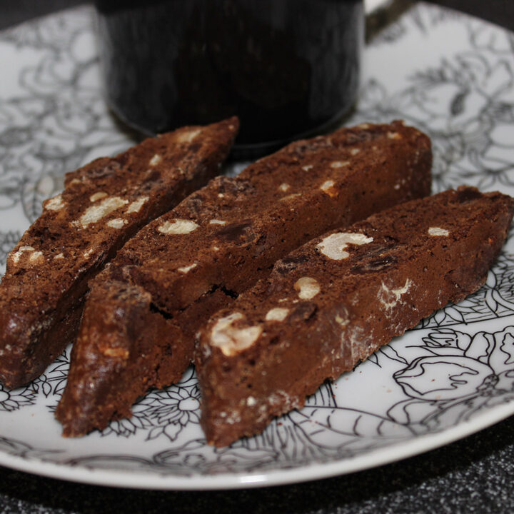 kosher kitchen chocolate walnut biscotti