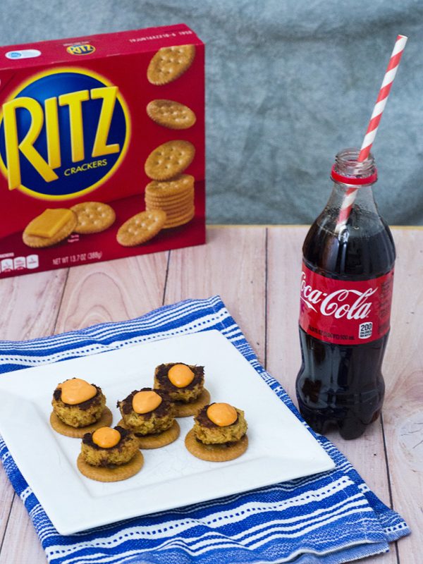 Mini Crab Cakes with Sriracha Aioli BowlTimeSnacks — The Redhead Baker