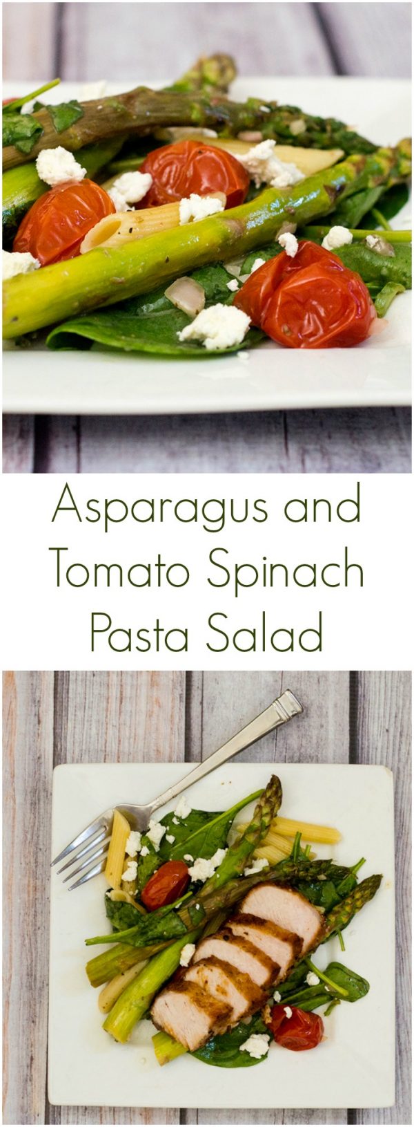 Asparagus and Tomato Spinach Pasta Salad by The Redhead Baker