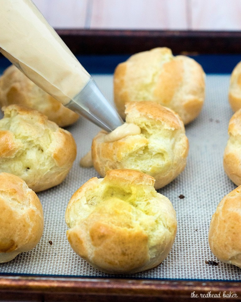 Salted Caramel Cream Puffs by The Redhead Baker