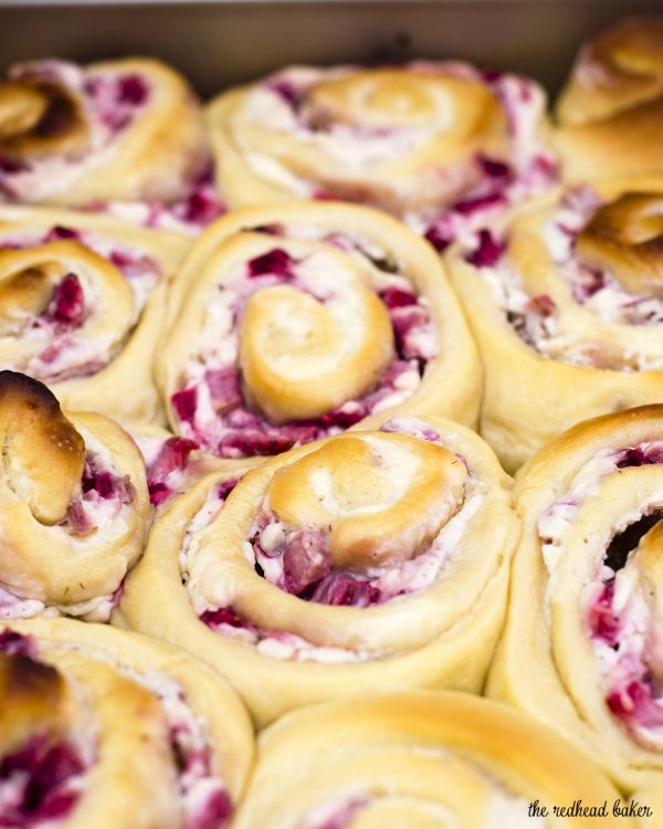 Strawberries and Cream Sweet Rolls by The Redhead Baker