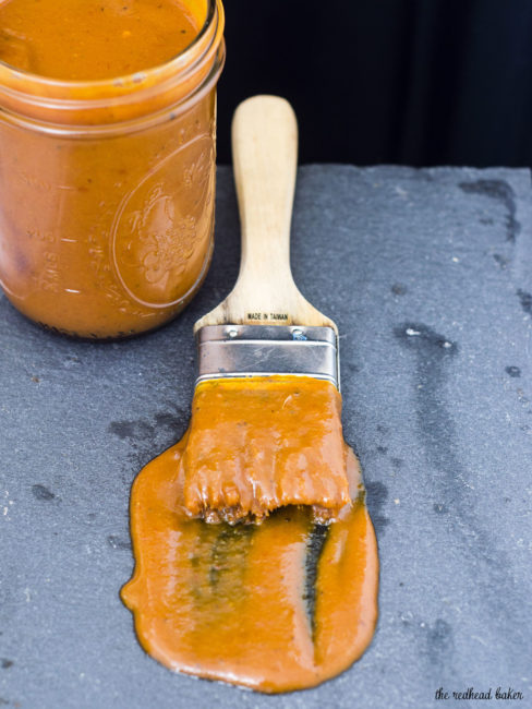 Carolina-style barbecue sauce has a base of mustard and vinegar with just a bit of tomato sauce, unlike other regional barbecue sauces. It's spicy and tangy and delicious on everything! TheRedheadBaker.com