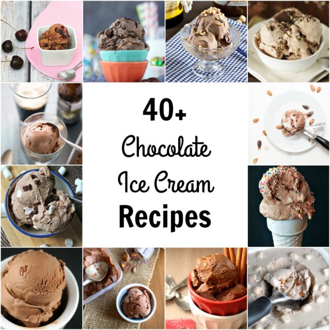 National Chocolate Ice Cream Day is coming up on June 7. I've compiled 43 recipes, from strictly chocolate, to lots of mix-ins. TheRedheadBaker.com