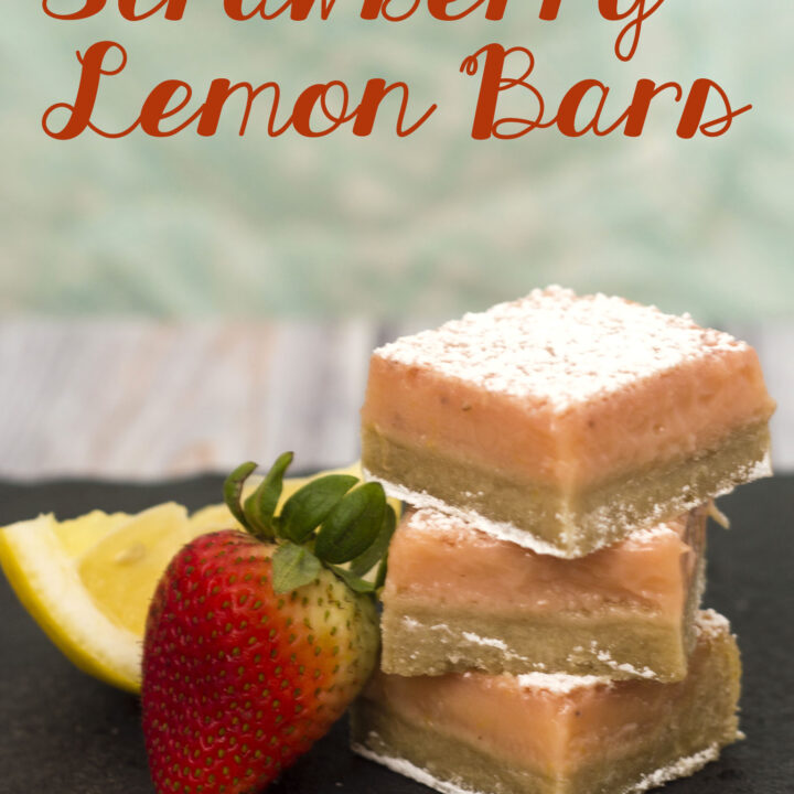 Strawberry lemon bars are a sweet twist on a tart classic bar cookie. These bars bring back memories of childhood summers drinking pink lemonade. #WhatsBaking TheRedheadBaker