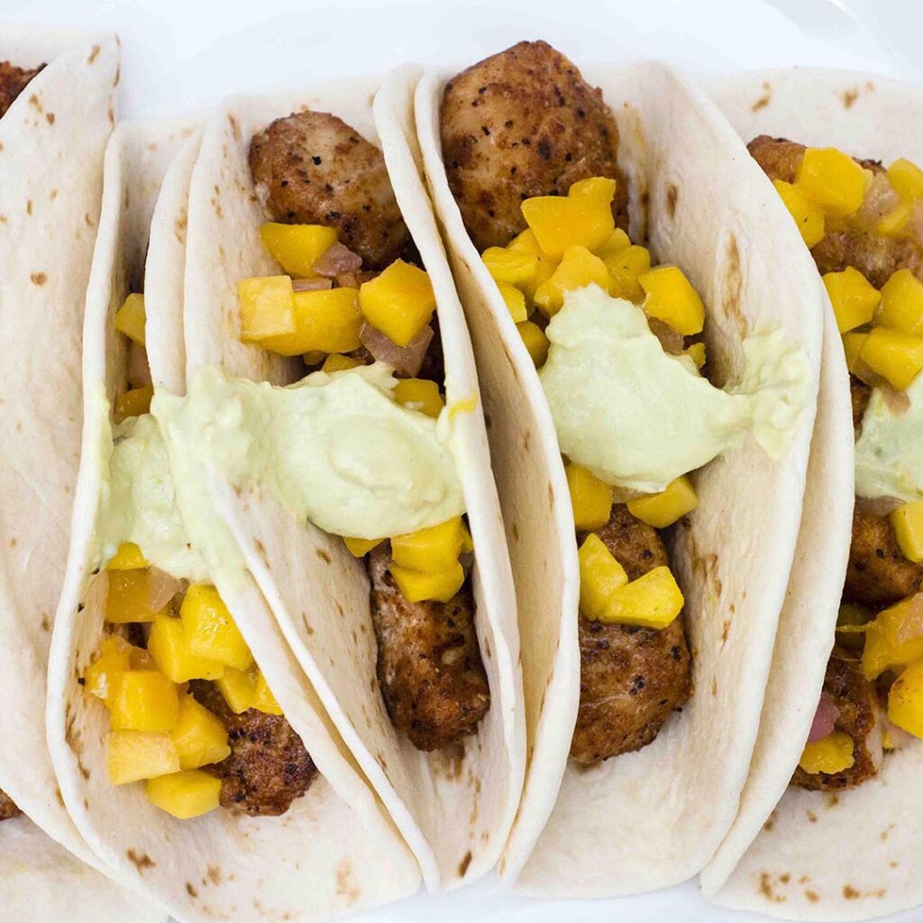 Mahi Mahi Tacos with Mango Salsa by The Redhead Baker