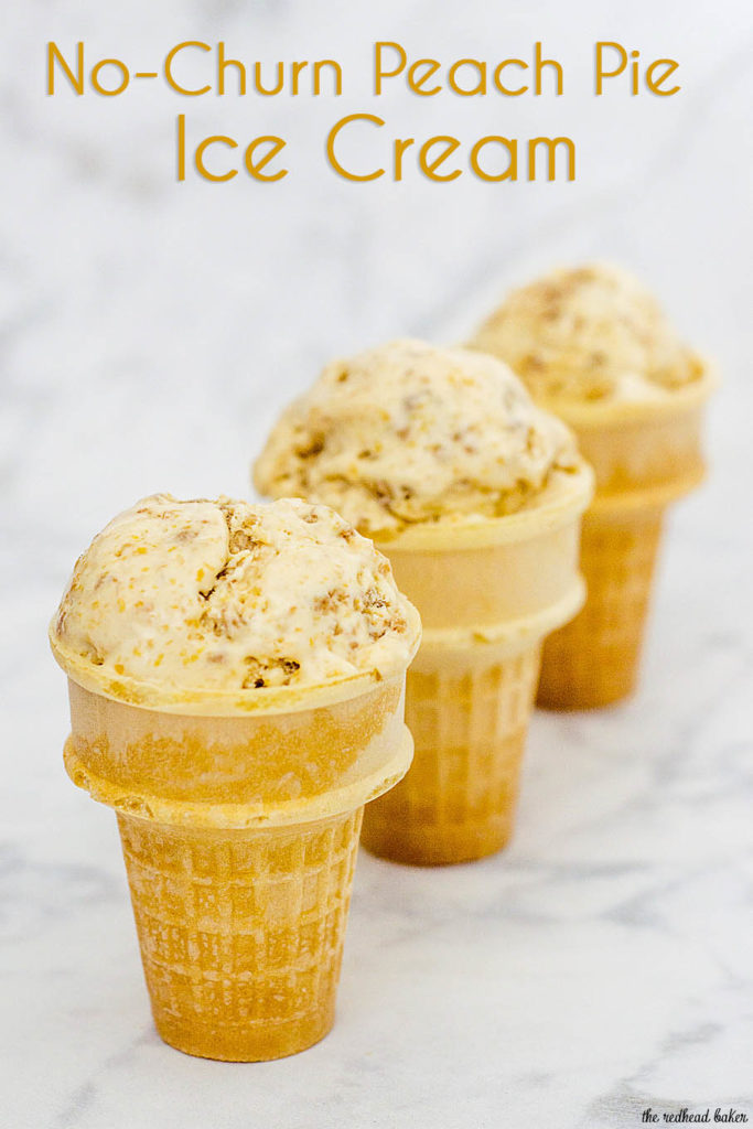 NoChurn Peach Pie Ice Cream by The Redhead Baker