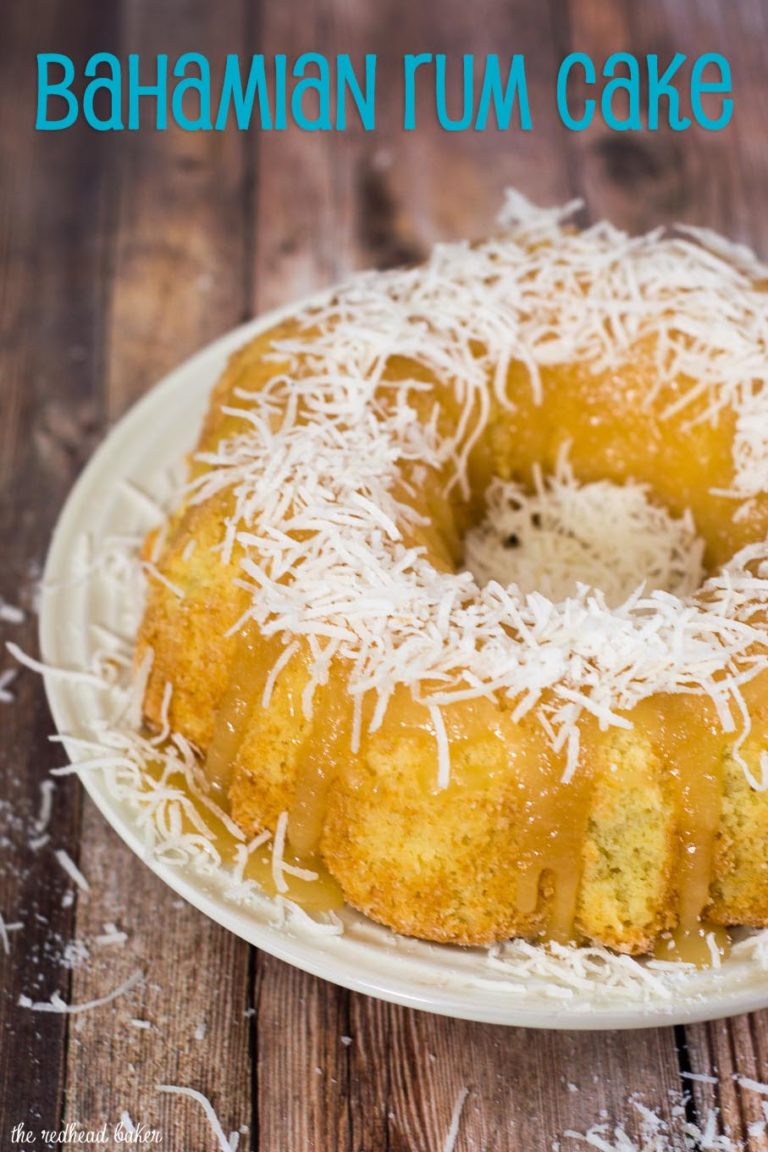 Bahamian Rum Cake by The Redhead Baker for ProgressiveEats