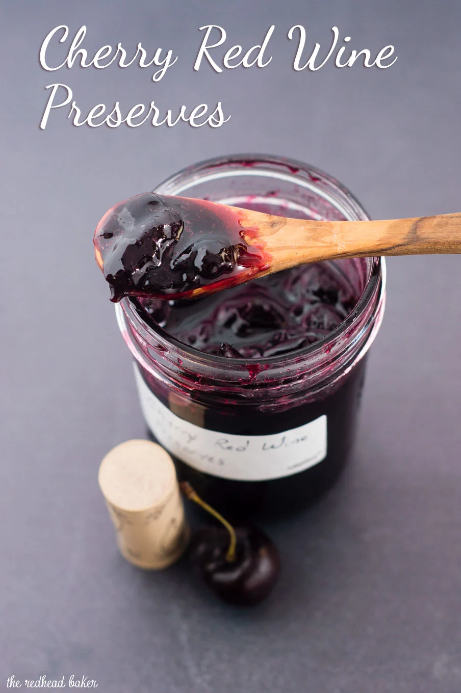 Cherry red wine preserves combine sweet cherries and malbec red wine in a delicious condiment that you won't find in any grocery store!