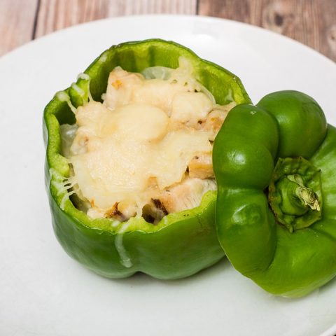 Back to school means back to routine. Make your routine easier with a quick and easy weeknight meal like these chicken cheesesteak stuffed peppers. #ReimagineYourRoutine #ad