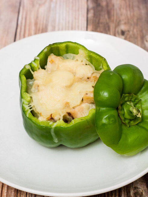 Back to school means back to routine. Make your routine easier with a quick and easy weeknight meal like these chicken cheesesteak stuffed peppers. #ReimagineYourRoutine #ad