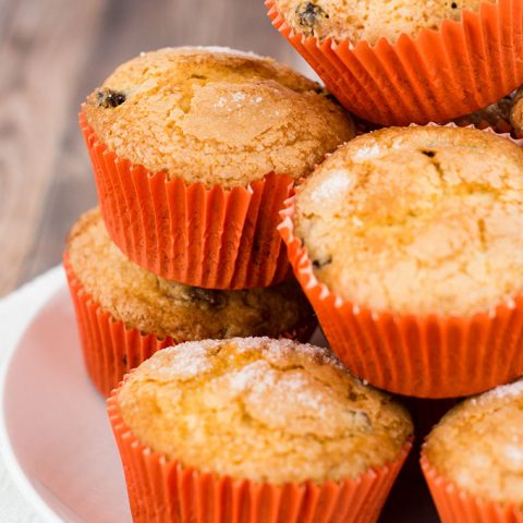 Cranberry-orange muffins are tender, buttery, and loaded with tart dried cranberries and orange zest. They're a delicious way to start your morning!