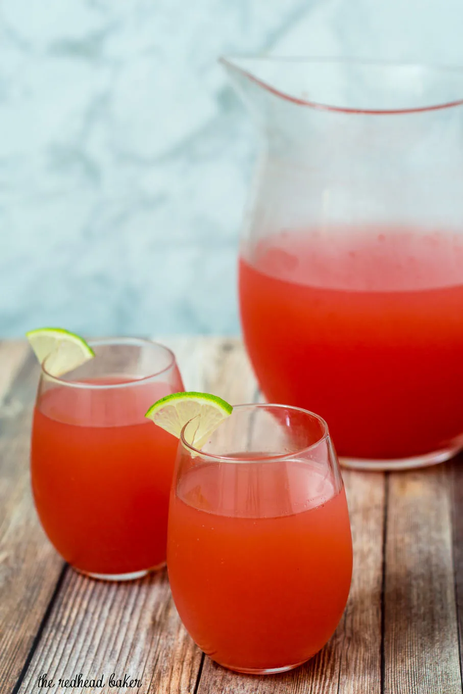 Watermelon agua fresca with a splash of lime juice is a refreshing summer drink, based on the popular drink from Mexican street vendors and bodegas.