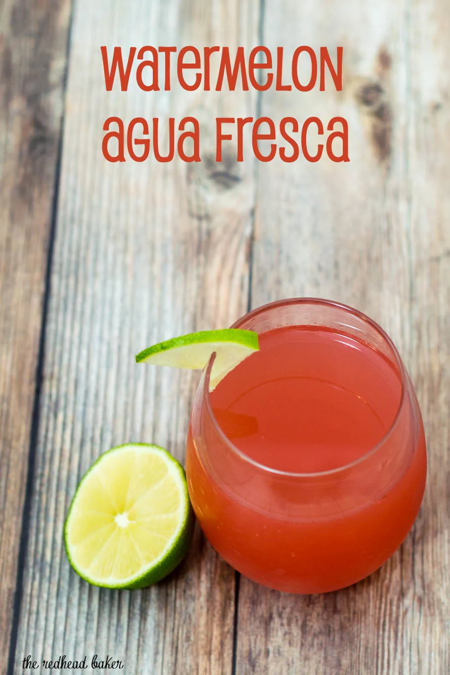 Watermelon agua fresca with a splash of lime juice is a refreshing summer drink, based on the popular drink from Mexican street vendors and bodegas.