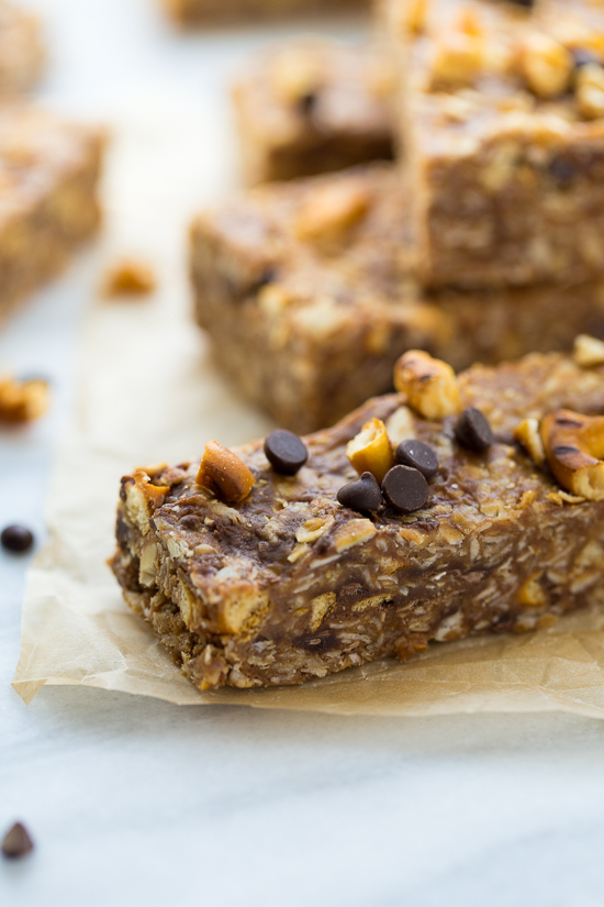 No-Bake Healthy Peanut Butter Pretzel Bars by Meaningful Eats