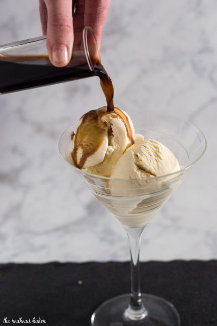 Sweet cream affogato is a simple yet decadent Italian dessert where espresso is poured over ice cream or gelato. Buon appetito!