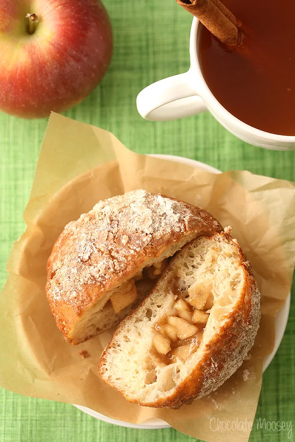 Apple Pie Filled Doughnuts by Chocolate Moosey