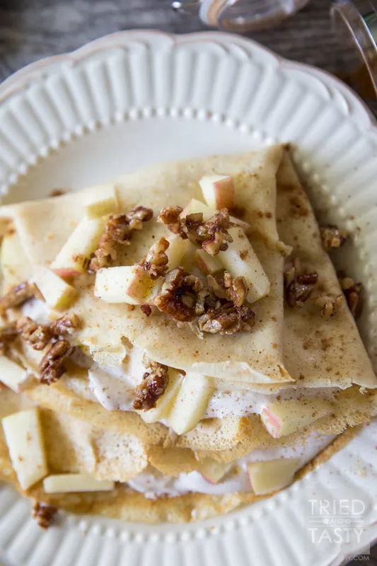 Apple Pie Crepes by Tried and Tasty