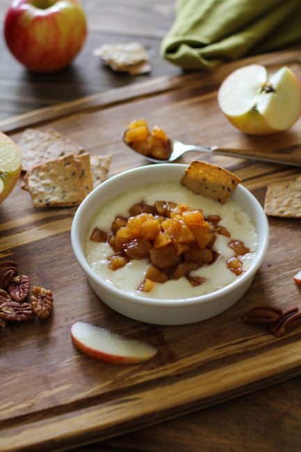 Baked Brie with Maple Spiced Apples by The Roasted Root