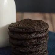 Chocolate espresso cookies are rich and fudgy. Espresso powder enriches the flavor of the chocolate and adds coffee flavor, too. #Choctoberfest