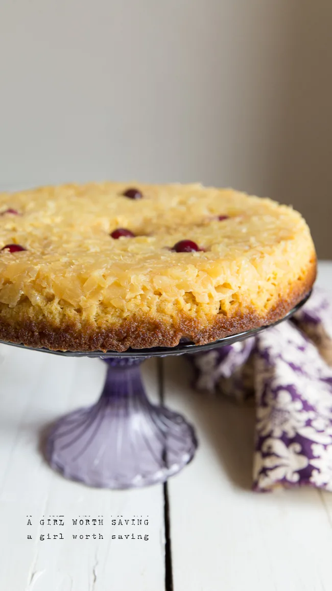 Grain-Free Pineapple Upside Down Cake by A Girl Worth Saving