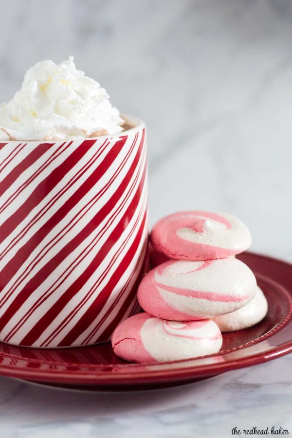 Peppermint Meringue Cookies by The Redhead Baker