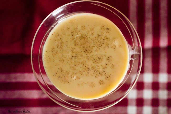 What says Christmas more than eggnog? This traditional recipe uses eggs, cream, sugar and nutmeg, with the optional addition of brandy or other liquor. #SundaySupper