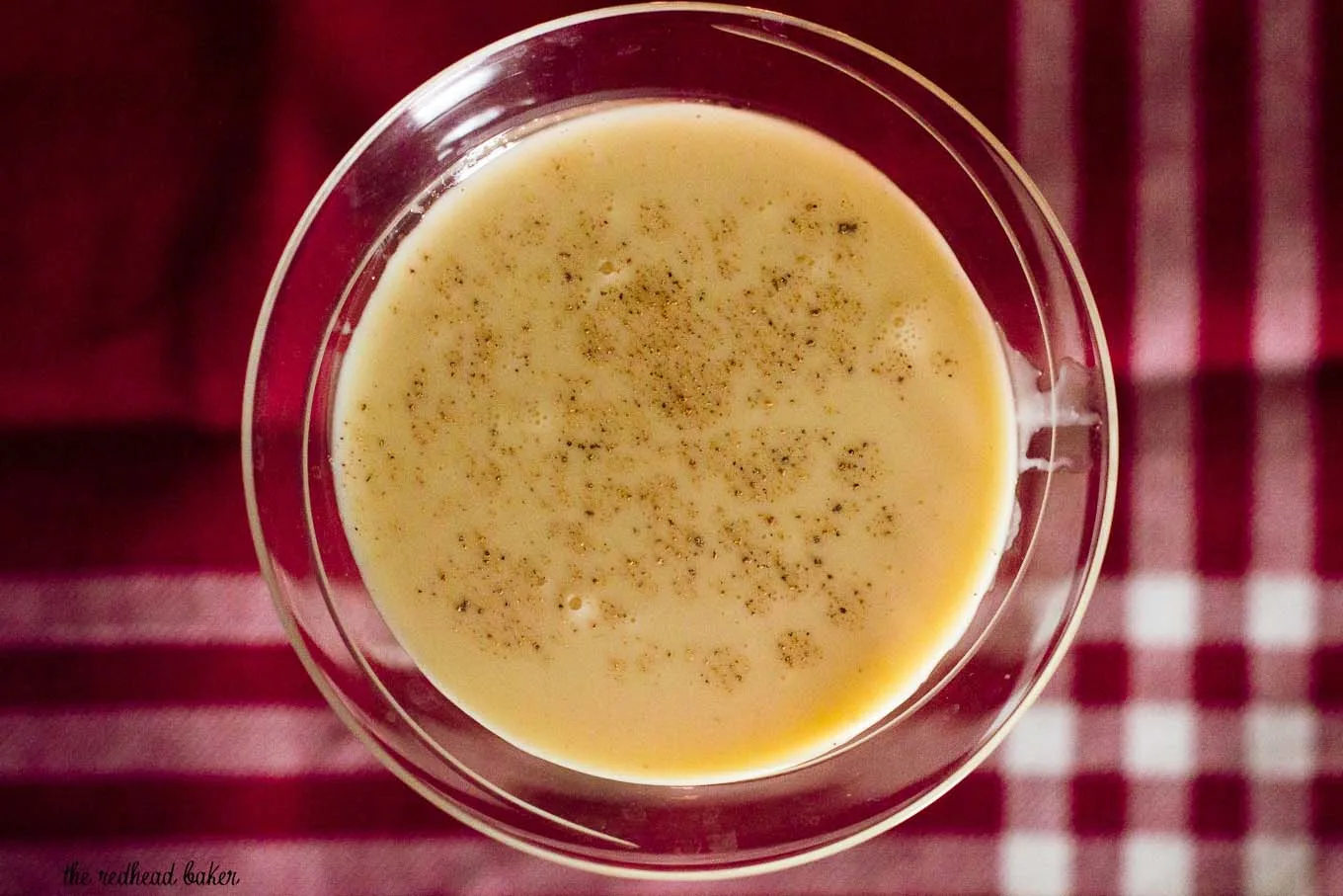 What says Christmas more than homemade eggnog? This traditional recipe uses eggs, cream, sugar and nutmeg, with the optional addition of brandy or other liquor. #SundaySupper