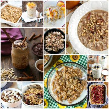 January is National Oatmeal Month. I've rounded up 40 oatmeal recipes from healthy to indulgent, including conventional, slow cooker, baked and overnight oatmeal.