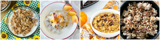 January is National Oatmeal Month. I've rounded up 40 oatmeal recipes from healthy to indulgent, including conventional, slow cooker, baked and overnight oatmeal.