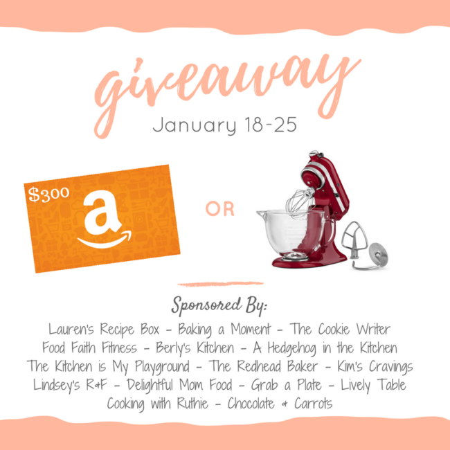 Giveaway - Pick Your Prize - KitchenAid Mixer or Amazon Gift Card