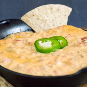 Whether it's a big game-watching party, Cinco de Mayo, or just a few friends getting together, spicy chorizo queso dip will be the hit of the party.