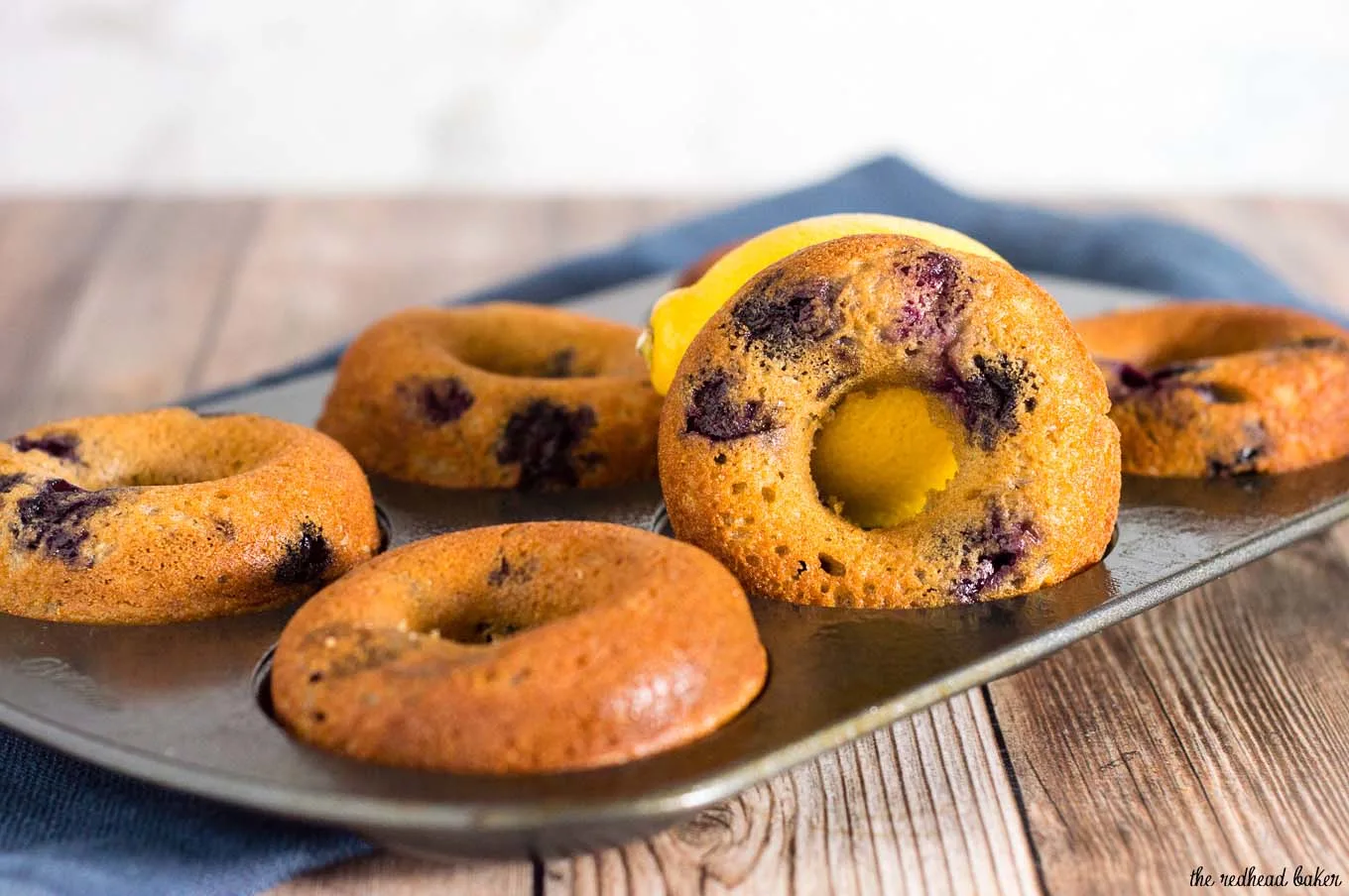 A new year often brings a resolution of eating healthier. I lightened up these blueberry lemon donuts so you can snack guilt-free!