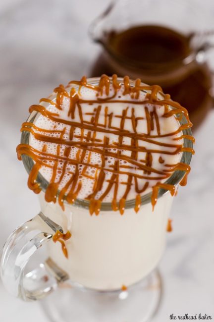 Cold winter day? Warm up with a salted caramel steamer -- warmed milk flavored with homemade salted caramel sauce. Kids and adults alike will love it!